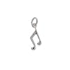 Sterling Silver Charm Sleek Music Eighth Notes 10mm