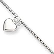 Sterling Silver Heart Anklet