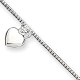 Sterling Silver Heart Anklet