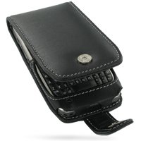 PDair Leather Case for Nokia E71 - Flip Type (Black)