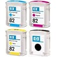 D@J 4-PACK HP 10/HP 82 refurbished C4844A C4911A C4912A C4913A Color Ink C4844A