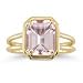2.65 Cts Morganite Solitaire Ring in 14K Yellow Gold-6.5