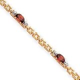 14k Fancy Diamond Garnet Bracelet