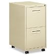 1600 Series File Pedestal File w/2 ""M"" Pull Drawers, 20d, Putty