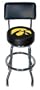 Iowa Hawkeyes Single Rung Vinyl Bar Stool w/Back