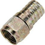RG-6 Weatherproof Crimp-On F Connector - Silicone Sealed Anti-Corrosion Chromate Plated Brass