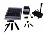 IMAGE OF 20-Watt Solar Water Pump 2-Panel Combo with LEDs and Timer