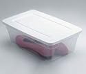 RUBBERMAID 221700, White 1.5 Gal. Shoe Box, Case of 12