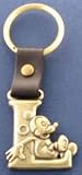 Mickey Mouse Letter L Brass Key Chain