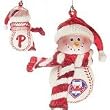 Philadelphia Phillies 3" Acrylic Striped Home Run Snowman - MLB Baseball