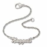 Denver Nuggets Nuggets Sterling Silver Script Bracelet