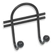 Battalion 1HEY8 Coat and Hat Hook, 2 Hook Ends, Black