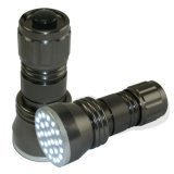 GIANT Light - Small Package' Flashlight - 28 LED! Gunmetal Silver