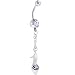 Zebra Sandal Dangle Belly Ring