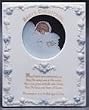 Pack of 2 Baby's Christening Porcelain 3" x 3" Photo Picture Frame Plaques