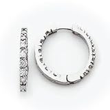 14k White Gold 2mm Moissanite Earring