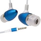 Premium Blue 3.5mm Aluminum Handsfree Stereo Headset Headphone Earphone with Built-in Microphone Remote for Apple Ipod Touch Itouch 2nd 3rd gen Iphone 3g 3gs Zune Mp3 Player PDA