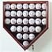 30 Baseball Ball Display Case Cabinet Holder Rack Home Plate Shaped w/98% UV Protection- Lockable