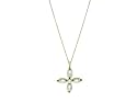 14KY BYZANTINE PEARL CROSS NECKLACE