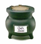 "Tomlinson 1006856 BLK - 12-qt Deluxe Frontier Soup Kettle w/ Stainless Inset, Black, 120 V"
