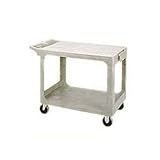 Beige Heavy Duty Flat Shelf Utility Cart 200 lb per shelf (4525BG)