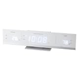 電波LED温湿時計ホワイト LCR073-WH