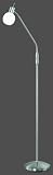 TRIO-Leuchten 473810107 ES-Stehleuchte, inklusiv 1 x E14, 11W, Spirale, mit Flex-Gelenken, H&ouml;he max. 155 cm, Nickel matt , Glas opal matt