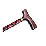 Folding Cane - Red Hat. This Walking Cane has push button height adjustment and a weight capacity of 250 lbs. Comfortable Fritz Handle is designed for arthritis sufferers.