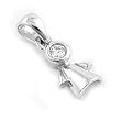 Sterling Silver Cubic Zirconia CZ Boy Angel Pendant