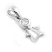 Sterling Silver Cubic Zirconia CZ Boy Angel Pendant