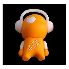 8GB 'Music Guy' Musik Kerl USB 2.0 High Speed Silikon Stick Pen Disk f�r Windows und MacOS gro�es Geschenk (8GB, Orange)