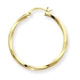 14k Polished 2.5mm Twisted Hoop Earrings