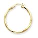 14k Polished 2.5mm Twisted Hoop Earrings