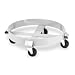 E.R. Wagner 2F00 Powder Coated 4-Wheel 55 Gallon Drum Dolly with Solid Polyolefin Wheel Casters, 1000 lbs Capacity Range, 6-1/2" Height