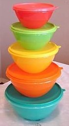 Tupperware Wonderlier Mixing Bowl Set 5 Mixed Colors
