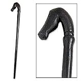 Wood walking stick, 'Race Horse'