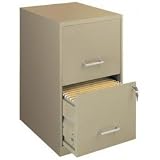 Home Office 2 Drawer Letter File Cabinet (Putty) (24.5H x 14 1/4W x 18D)