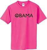 S.Horizon-OBAMA Peace Sign - T-Shirt~Hot Pink~Adult-SM