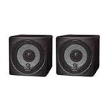 Pyle Home PCB3BK 3-Inch 100-Watt Mini Cube Bookshelf Speakers - Pair (Black)