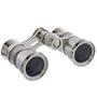 Adorama 3 x 25 Aida Focusing Opera Glass Binocular, Platinum with Silver Trim