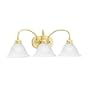 Thomas Lighting SL7493-1 Cirrus - Three Light Bath Fixture, Polished Brass Finish with Alabaster Glass
