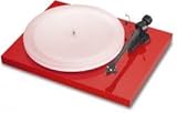 Pro-Ject Debut Carbon Esprit glänzend rot Manueller Plattenspieler mit montiertem Tonabnehmer Ortofon 2M Red
