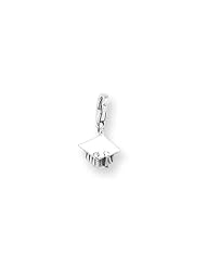 Graduation Cap Clip-on Charm in Silver for 3mm Charm Bracelets
