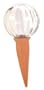 The Plant Furniture Company 8100 Clear Fluted Glass Watering Globe with Plant Nanny, Set of 3