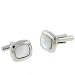 stainless Steel Mother of Pearl Men's Cufflinks