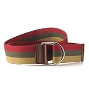 Striped D-Ring Belt