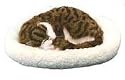Pet Nap Sleeping Cat - Breathing Plush Brown Striped Cat Kitten