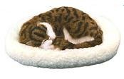 Pet Nap Sleeping Cat - Breathing Plush Brown Striped Cat Kitten
