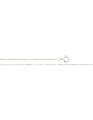 16" 1.0 mm Solid Cable Chain in Platinum