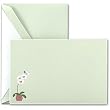 Engraved Orchid Celadon Correspondence Cards